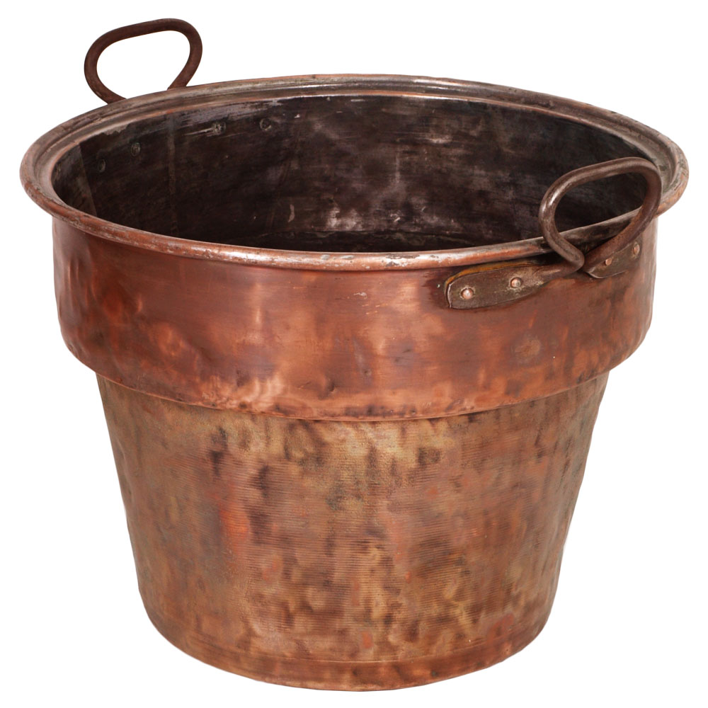 Vecchio grande vaso pentolone pentola secchio rame arredi rustici ...