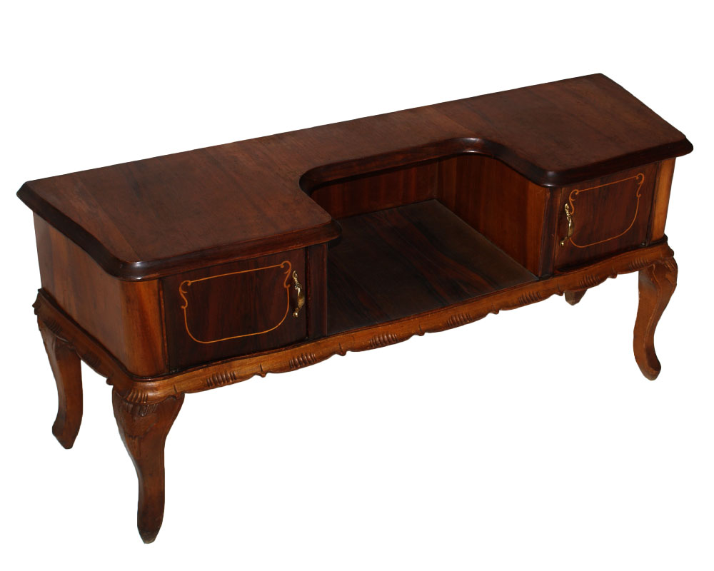 Console bassa mobile porta tv o ingresso stile barocco in noce ... Consoll stile barocco