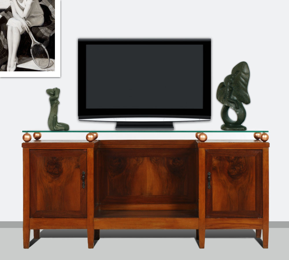 tv console art deco