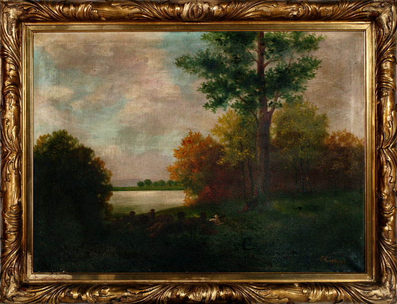 quadro-dipinto-paesaggio-campestre-olio-tela-QUB06-1