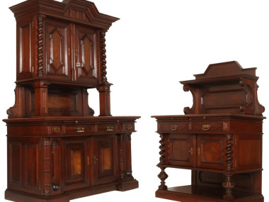 antique-dining-set-two-sideboard-cabinet-MAR45-1