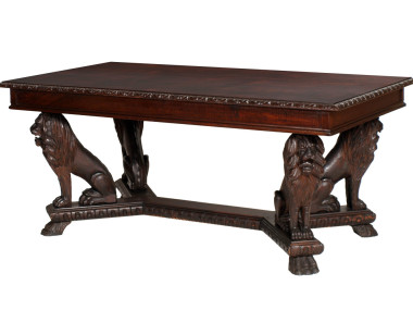 antique-renaissance-table-carved-walnut-lion-MAG42-1
