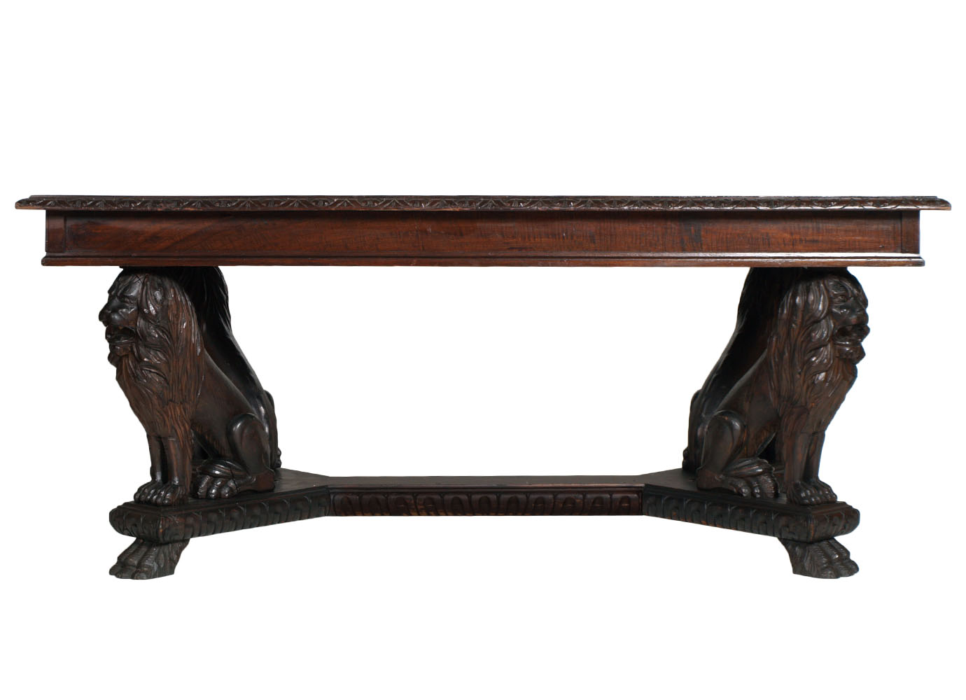 antique-renaissance-table-carved-walnut-lion-MAG42-2