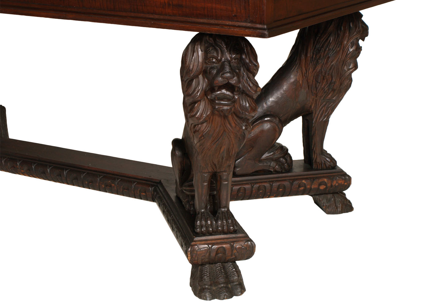 antique-renaissance-table-carved-walnut-lion-MAG42-3